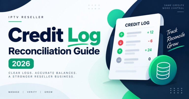 IPTV Reseller Credit Log