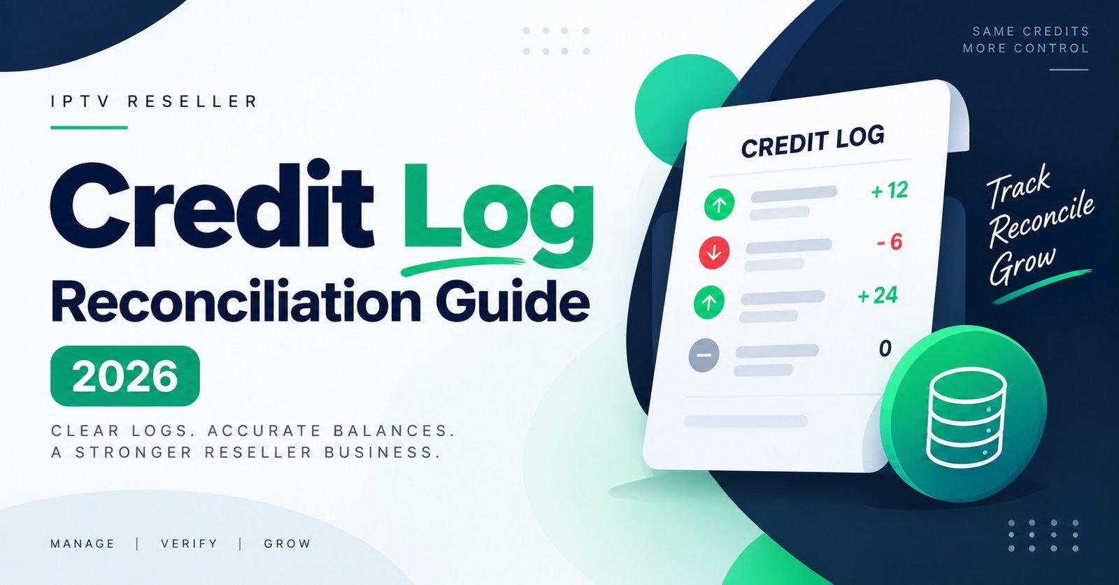 IPTV Reseller Credit Log