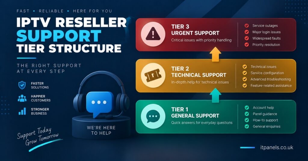IPTV Reseller Support Tier Structure