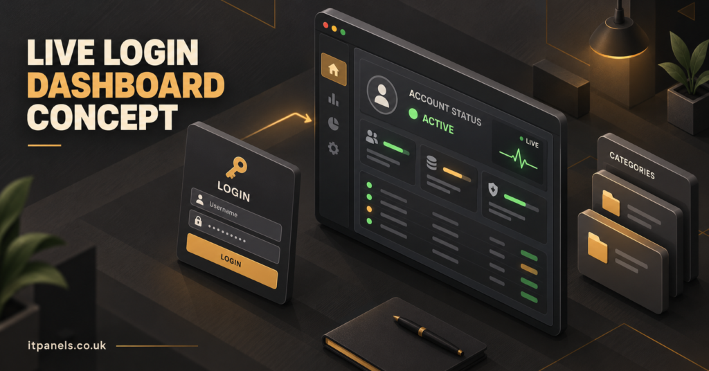 Live Login Dashboard Concept