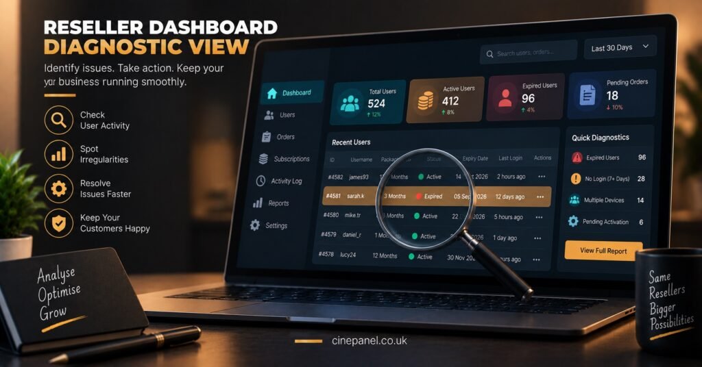 Reseller Dashboard Diagnostic View