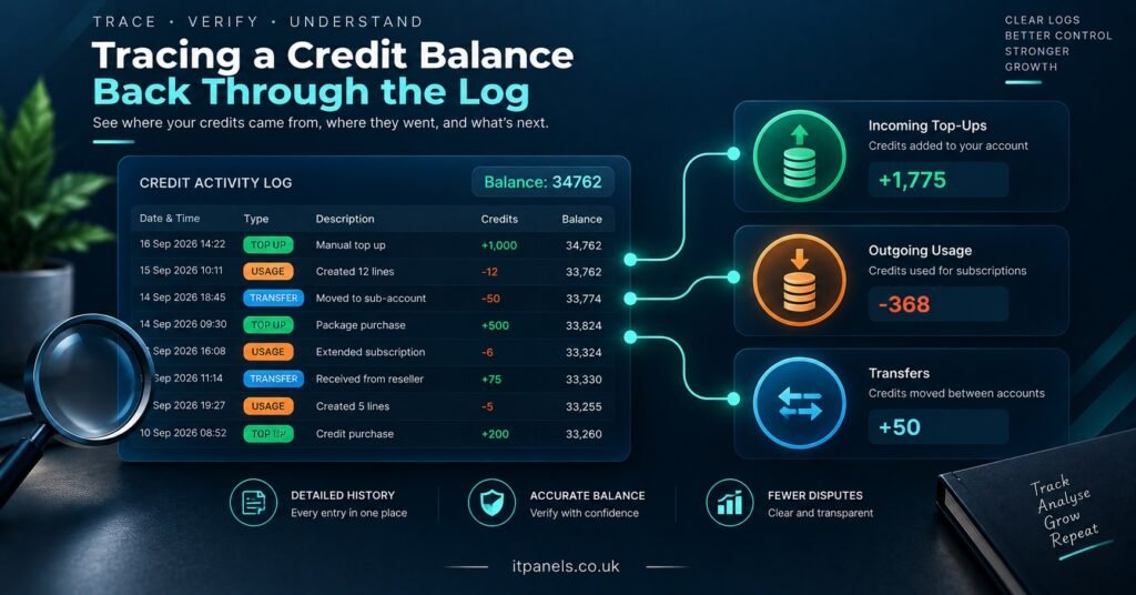 Tracing a Credit Balance Back Through the Log