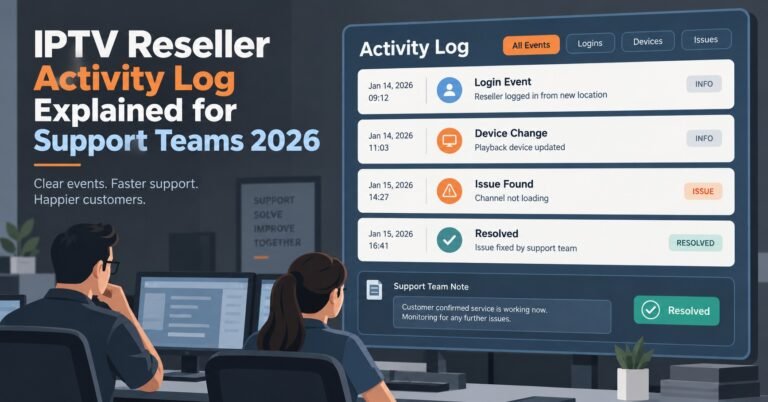 IPTV Reseller Activity Log