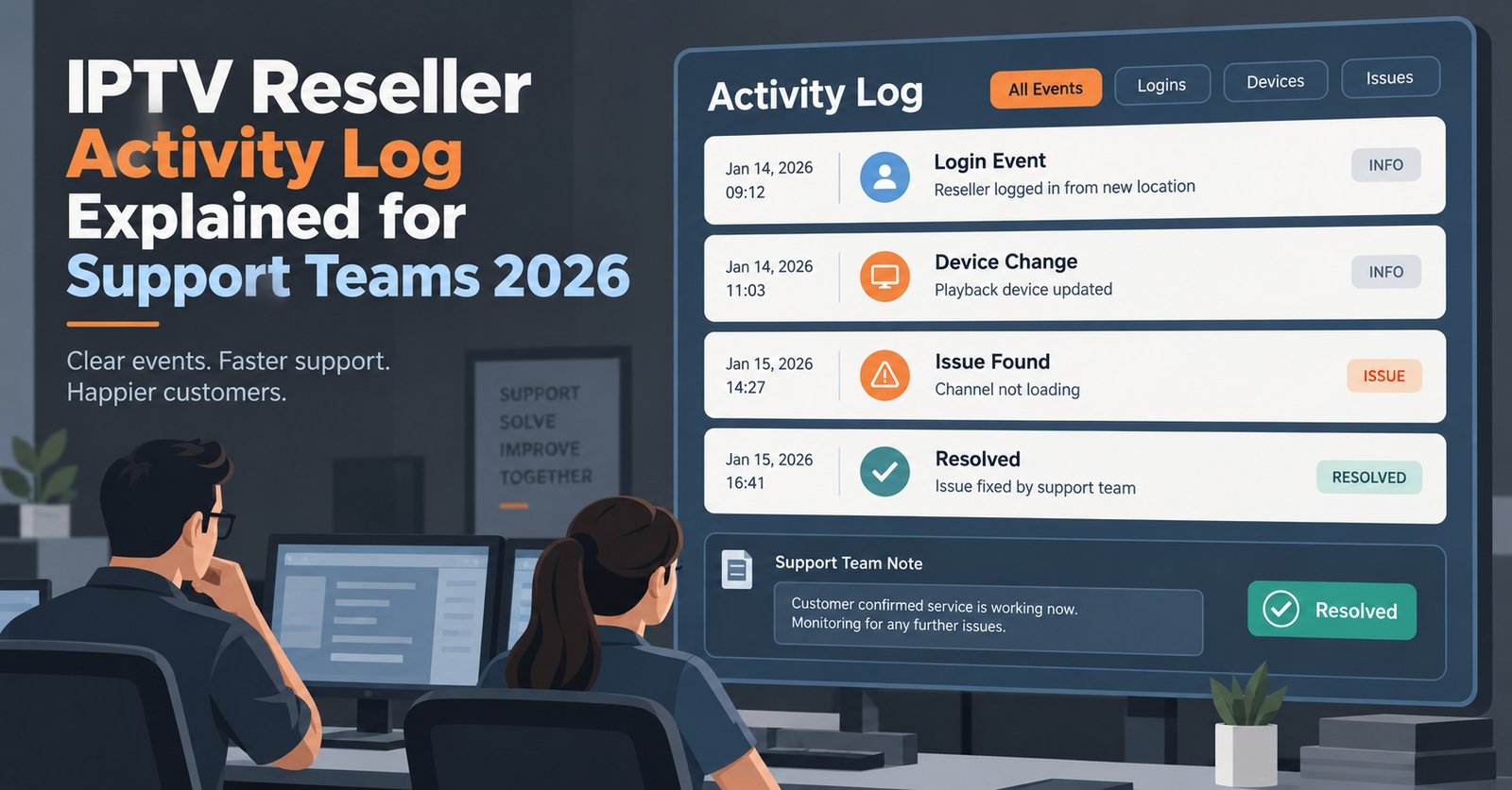 IPTV Reseller Activity Log