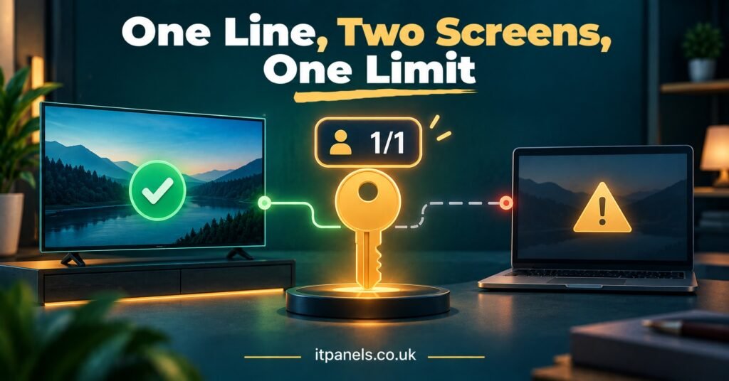 One Line, Two Screens, One Limit
